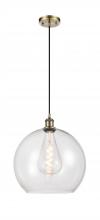 Innovations Lighting 516-1P-AB-G122-14 - Athens - 1 Light - 14 inch - Antique Brass - Cord hung - Pendant