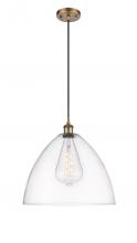 Innovations Lighting 516-1P-BB-GBD-162 - Bristol - 1 Light - 16 inch - Brushed Brass - Cord hung - Pendant