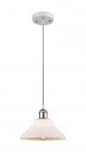 Innovations Lighting 516-1P-WPC-G131 - Orwell - 1 Light - 8 inch - White Polished Chrome - Cord hung - Mini Pendant