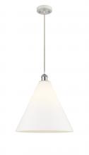 Innovations Lighting 516-1P-WPC-GBC-161 - Berkshire - 1 Light - 16 inch - White Polished Chrome - Cord hung - Pendant