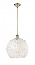 Innovations Lighting 516-1S-AB-G1216-14WM - White Mouchette - 1 Light - 14 inch - Antique Brass - Pendant