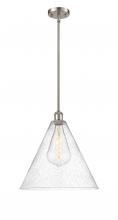 Innovations Lighting 516-1S-SN-GBC-164 - Berkshire - 1 Light - 16 inch - Brushed Satin Nickel - Pendant