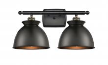 Innovations Lighting 516-2W-BAB-M14-BK-LED - Adirondack - 2 Light - 18 inch - Black Antique Brass - Bath Vanity Light