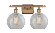 Innovations Lighting 516-2W-BB-G125 - Athens - 2 Light - 18 inch - Brushed Brass - Bath Vanity Light