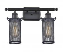 Innovations Lighting 516-2W-BK-CE219 - Bleecker - 2 Light - 14 inch - Matte Black - Bath Vanity Light