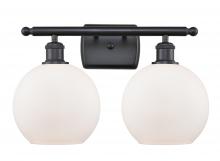 Innovations Lighting 516-2W-BK-G121 - Athens - 2 Light - 18 inch - Matte Black - Bath Vanity Light