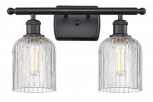 Innovations Lighting 516-2W-BK-G559-5CL - Bridal Veil - 2 Light - 15 inch - Matte Black - Bath Vanity Light