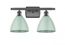 Innovations Lighting 516-2W-OB-MBD-75-SF - Plymouth - 2 Light - 18 inch - Oil Rubbed Bronze - Bath Vanity Light