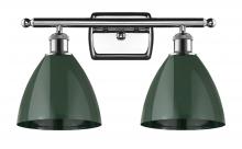 Innovations Lighting 516-2W-PC-MBD-75-GR - Plymouth - 2 Light - 18 inch - Polished Chrome - Bath Vanity Light