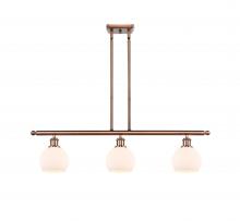 Innovations Lighting 516-3I-AC-G121-6 - Athens - 3 Light - 36 inch - Antique Copper - Cord hung - Island Light