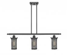 Innovations Lighting 516-3I-BK-220 - Bleecker 3 Light Island Light