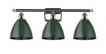 Innovations Lighting 516-3W-PC-MBD-75-GR - Plymouth - 3 Light - 28 inch - Polished Chrome - Bath Vanity Light