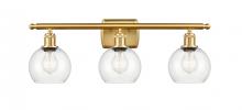 Innovations Lighting 516-3W-SG-G122-6 - Athens - 3 Light - 26 inch - Satin Gold - Bath Vanity Light