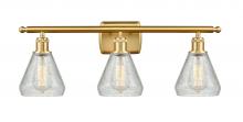 Innovations Lighting 516-3W-SG-G275-LED - Conesus - 3 Light - 26 inch - Satin Gold - Bath Vanity Light