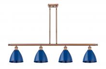  516-4I-AC-MBD-75-BL - Plymouth - 4 Light - 48 inch - Antique Copper - Cord hung - Island Light