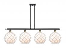 Innovations Lighting 516-4I-BAB-G121-10RW - Farmhouse Rope - 4 Light - 48 inch - Black Antique Brass - Cord hung - Island Light