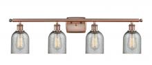 Innovations Lighting 516-4W-AC-G257 - Caledonia - 4 Light - 35 inch - Antique Copper - Bath Vanity Light