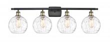 Innovations Lighting 516-4W-BAB-G1215-8 - Athens Water Glass - 4 Light - 38 inch - Black Antique Brass - Bath Vanity Light