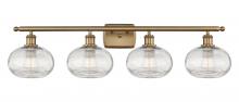 Innovations Lighting 516-4W-BB-G555-8CL - Ithaca - 4 Light - 38 inch - Brushed Brass - Bath Vanity Light