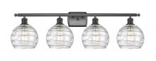 Innovations Lighting 516-4W-BK-G1213-8 - Athens Deco Swirl - 4 Light - 38 inch - Matte Black - Bath Vanity Light