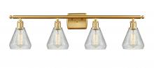 Innovations Lighting 516-4W-SG-G275-LED - Conesus - 4 Light - 36 inch - Satin Gold - Bath Vanity Light