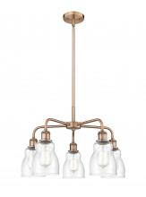 Innovations Lighting 516-5CR-AC-G394 - Ellery - 5 Light - 23 inch - Antique Copper - Chandelier