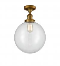 Innovations Lighting 517-1CH-BB-G202-12 - Beacon - 1 Light - 12 inch - Brushed Brass - Semi-Flush Mount