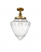 Innovations Lighting 517-1CH-BB-G664-12 - Bullet - 1 Light - 12 inch - Brushed Brass - Semi-Flush Mount