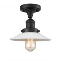  517-1CH-BK-G1-LED - Halophane - 1 Light - 9 inch - Matte Black - Semi-Flush Mount