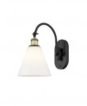 Innovations Lighting 518-1W-BAB-GBC-81 - Berkshire - 1 Light - 8 inch - Black Antique Brass - Sconce