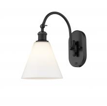 Innovations Lighting 518-1W-BK-GBC-81 - Berkshire - 1 Light - 8 inch - Matte Black - Sconce