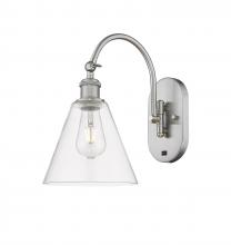 Innovations Lighting 518-1W-SN-GBC-82 - Berkshire - 1 Light - 8 inch - Brushed Satin Nickel - Sconce