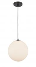 Innovations Lighting 610-BK-W - Tolland - 1 Light - 10 inch - Matte Black - Cord hung - Mini Pendant