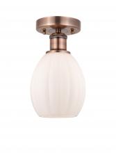 Innovations Lighting 616-1F-AC-G81 - Eaton - 1 Light - 6 inch - Antique Copper - Semi-Flush Mount