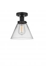 Innovations Lighting 616-1F-BK-G42 - Cone - 1 Light - 8 inch - Matte Black - Semi-Flush Mount