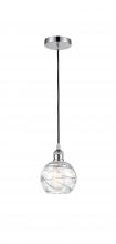 Innovations Lighting 616-1P-PC-G1213-6 - Athens Deco Swirl - 1 Light - 6 inch - Polished Chrome - Cord hung - Mini Pendant