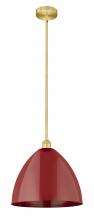 Innovations Lighting 616-1S-SG-MBD-16-RD - Plymouth - 1 Light - 16 inch - Satin Gold - Cord hung - Mini Pendant