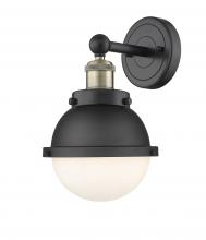 Innovations Lighting 616-1W-BAB-HFS-61-BK - Edison - 1 Light - 7 inch - Black Antique Brass - Sconce