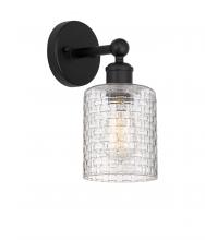 Innovations Lighting 616-1W-BK-G112C-5CL - Cobbleskill - 1 Light - 5 inch - Matte Black - Sconce