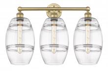 Innovations Lighting 616-3W-BB-G557-8CL - Vaz - 3 Light - 26 inch - Brushed Brass - Bath Vanity Light