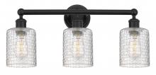 Innovations Lighting 616-3W-BK-G112C-5CL - Cobbleskill - 3 Light - 23 inch - Matte Black - Bath Vanity Light