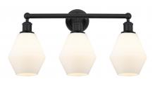  616-3W-BK-G651-6 - Cindyrella - 3 Light - 24 inch - Matte Black - Bath Vanity Light