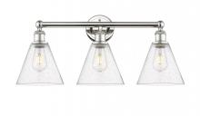 Innovations Lighting 616-3W-PN-GBC-84 - Berkshire - 3 Light - 26 inch - Polished Nickel - Bath Vanity Light