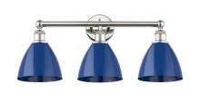 Innovations Lighting 616-3W-PN-MBD-75-BL - Plymouth - 3 Light - 26 inch - Polished Nickel - Bath Vanity Light