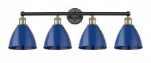 Innovations Lighting 616-4W-BAB-MBD-75-BL - Plymouth - 4 Light - 35 inch - Black Antique Brass - Bath Vanity Light