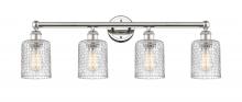 Innovations Lighting 616-4W-PN-G112C-5CL - Cobbleskill - 4 Light - 32 inch - Polished Nickel - Bath Vanity Light