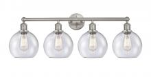 Innovations Lighting 616-4W-SN-G124-8 - Athens - 4 Light - 35 inch - Satin Nickel - Bath Vanity Light