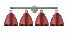 Innovations Lighting 616-4W-SN-MBD-75-RD - Plymouth - 4 Light - 35 inch - Brushed Satin Nickel - Bath Vanity Light