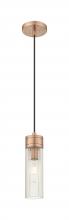 Innovations Lighting 617-1P-AC-G617-8SCL - Boreas - 1 Light - 3 inch - Antique Copper - Cord Hung - Mini Pendant