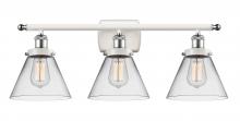 Innovations Lighting 916-3W-WPC-G42 - Cone - 3 Light - 28 inch - White Polished Chrome - Bath Vanity Light